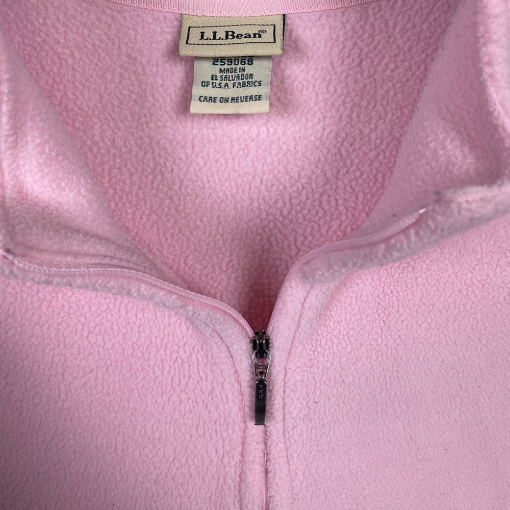 L.L.BEAN Women’s XL Pink Polartec Fleece ZIP Up Sleeveless Jacket Vest Pockets - Picture 6 of 11